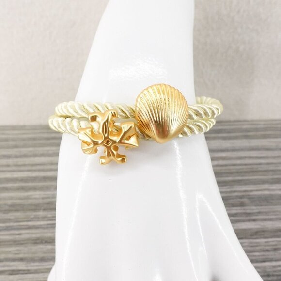 Tory Burch Shell Logo Rope Bracelet Ivory OS - Picture 11 of 12